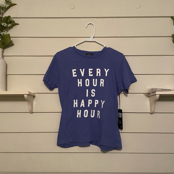 Wildfox Always Happy KEKE T-Shirt NWT - Picture 1 of 4